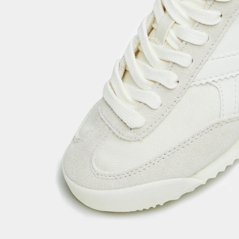 Close-up view of the Norman Walsh Chicago shoe in White and Beige, featuring a 600D nylon upper and classic heritage design.