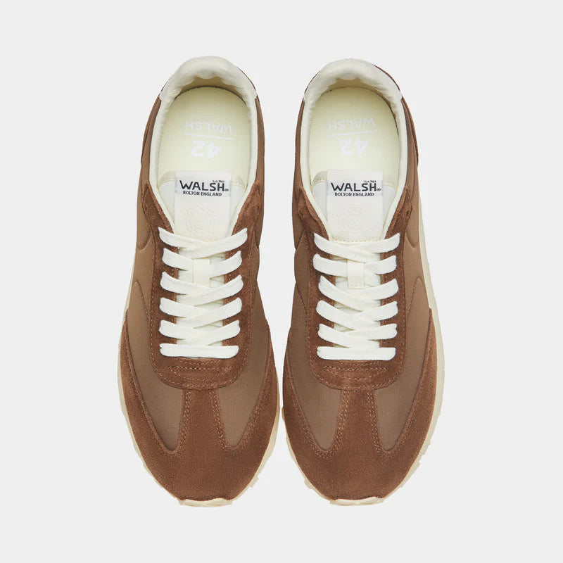 Top-down view of the Thames collection in Brown and Dark Brown, featuring a wide toe box and smooth artistic silhouette