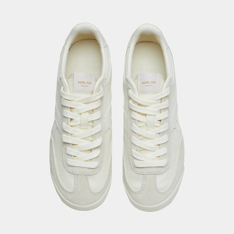 Top-down of the Norman Walsh Chicago shoe in White, featuring a 600D nylon upper and classic heritage design.